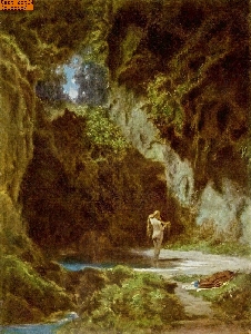 Badende Nymphe nach Spitzweg